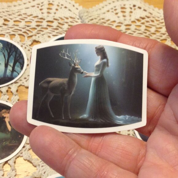 Stickers, Goddess, Moon and Stars theme, 12 cellphone stickers - Picture 4 of 6